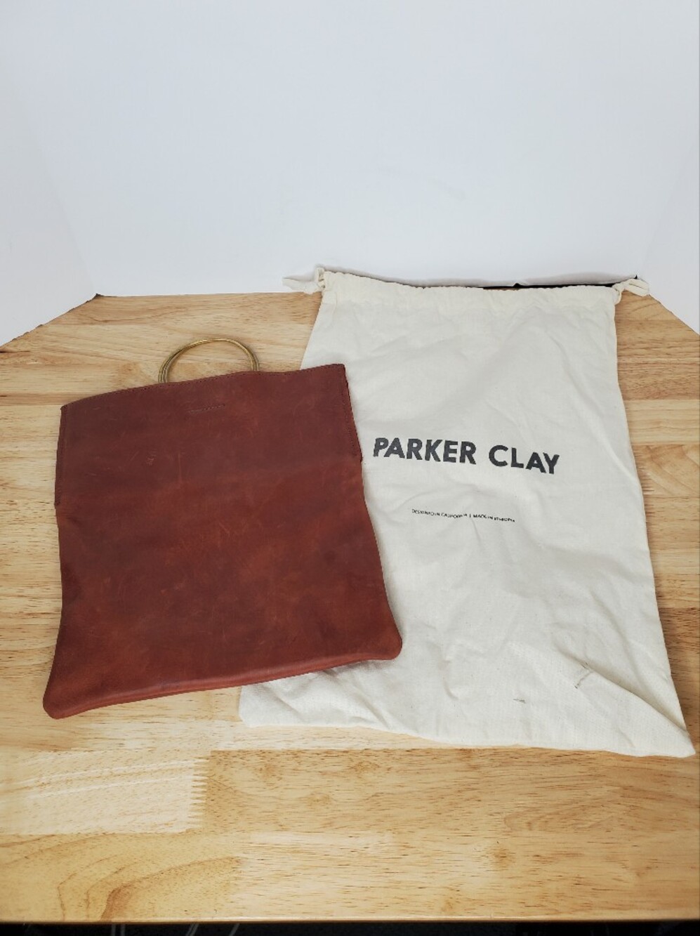 Parker Clay Nyala Small Leather Folder Clutch Bag Leather
